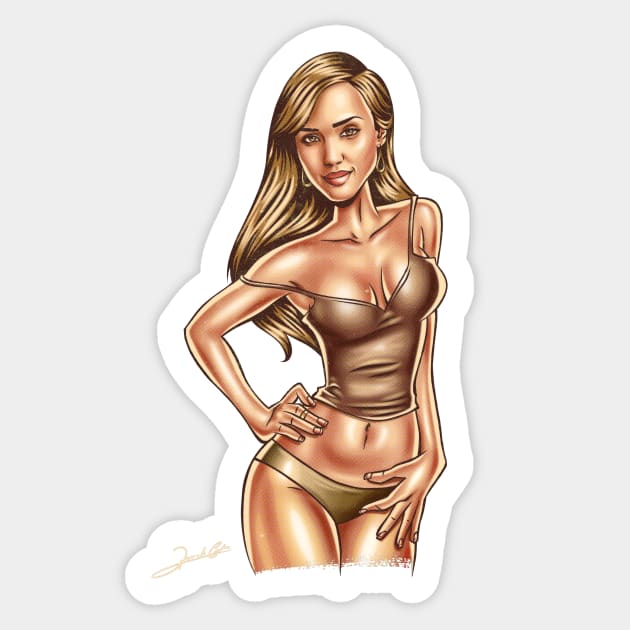 Jessica Alba Sticker by renatodsc